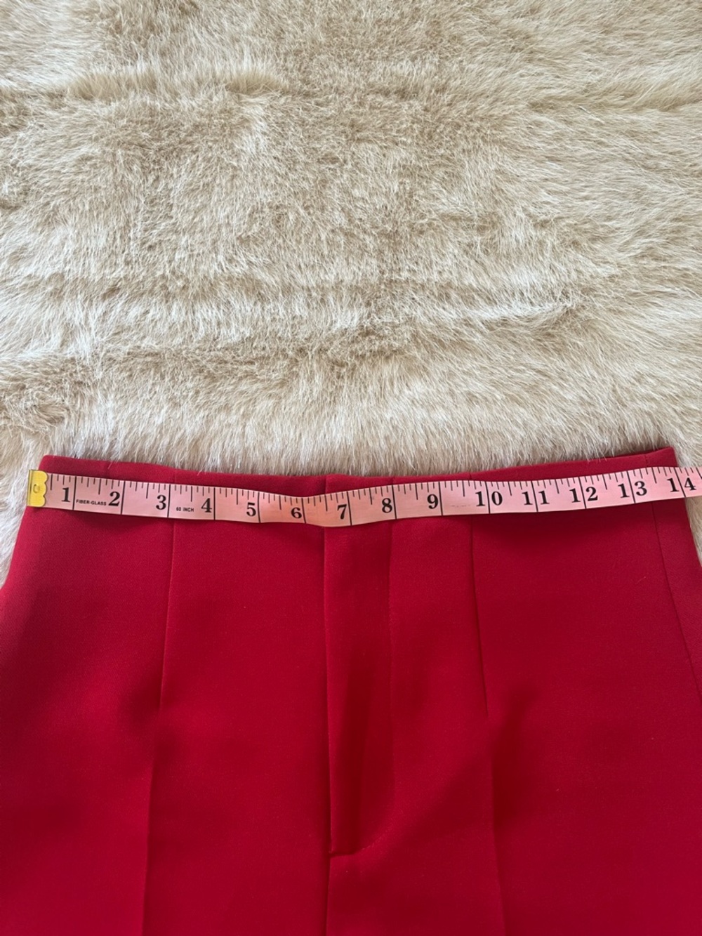 Zara High Waisted Red Shorts Size S - Picture 3 of 4